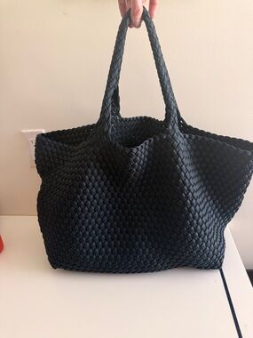 Naghedi neoprene Woven Tote Bag - forest green